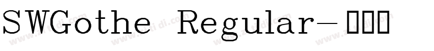 SWGothe Regular字体转换